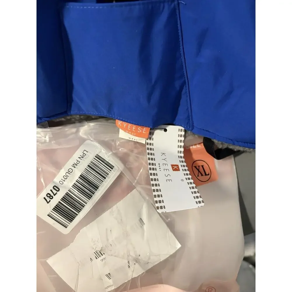 Kyeese Waterproof Dog Coat Windproof Turtleneck Fleece Lined Blue Sz XL NWT